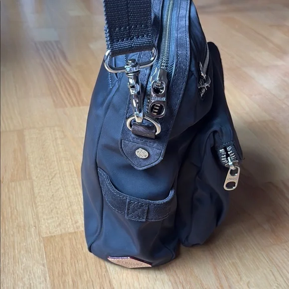 MZ Wallace Gray with Silver Hardware Crossbody Bag, Two Straps - Picture 7 of 15
